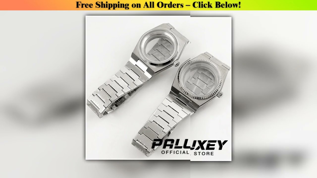 PRX NH35 40MM With Silver Ring Sapphire Crystal Fluted Bezel Watch Cases Parts For PRX Super