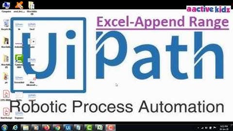 UI Path-Excel Append range