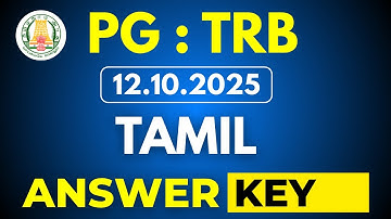 PG : TRB - TAMIL - ANSWER KEY - 12.10.2025