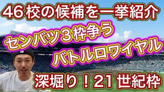 【21世紀枠候補46校】本日からスタート「深堀り！21世紀枠」まずは全国の都府県の候補46校を見てみましょう【第95回センバツに向けて】