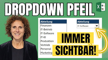 Excel Dropdown-Pfeil immer sichtbar machen – genialer Trick ganz ohne VBA!