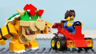 LEGO Experimental Bowser Hammer Truck! | Billy Bricks | Cartoons for Kids | WildBrain Happy