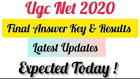 NTA UGC NET 2020 RESULT & FINAL ANSWER KEY Expected Today ! Ugc Net Result 2020|Net Result 2020|JRF