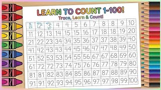 How to Write & Trace Numbers 1 to 100 | Step-by-Step Counting Practice for Kids | Ayat Learning