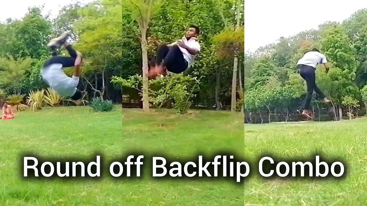 Roundoff Backflip to Back handspring Combo 😀 - YouTube