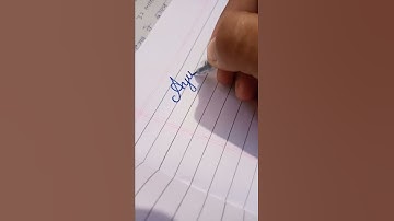 How to write"Ayush"in English cursive writing||English writing practice