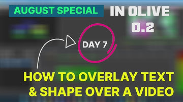 Day 07: How to Overlay Shape and Text over a video in Olive 0.2
