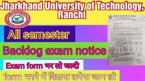 Diploma semester backlog exam form notice।jut।Jharkhand polytechnic semester backlog exam।jut update