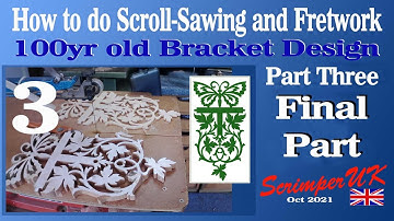 How to do Scroll-Sawing and Fretwork. Making a butterfly Bracket. Part 3 Final.