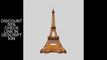 Robotime Rolife Night of the Eiffel Tower 3D Wooden Puzzle for Teens Adult Miniature Views of Famous