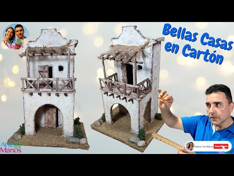 🔴Así Puedes Hacer HERMOSAS CASAS Para Tu PESEBRE 2025, Fácil Con Arte en Tus Manos
