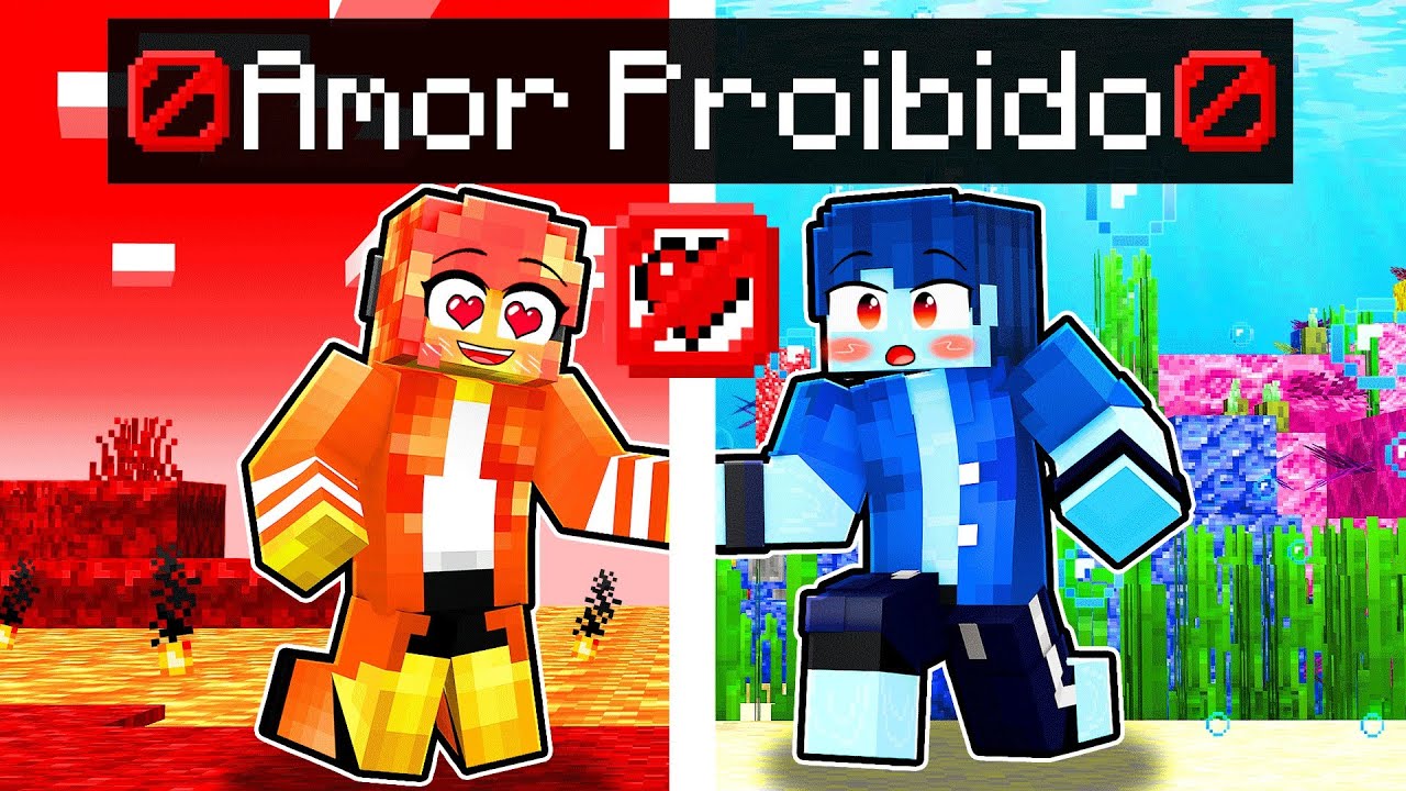 O AMOR PROIBIDO de uma ELEMENTAL e um GAROTO HUMANO no Minecraft ◂Miika▸ 