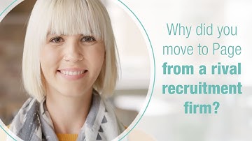 Why did you move to Page from a rival recruitment firm?