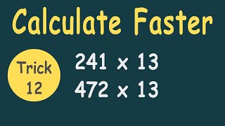 13 Multiplication Trick | Trick to multiply by 13 | Fast Calculation Tricks | OpenCourse