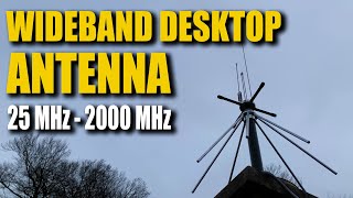 Wideband Desktop Discone Antenna - 25 MHZ - 2000 MHz Coverage