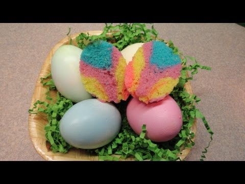 Tie-Dye Easter Cupcakes Baked in Egg Shells