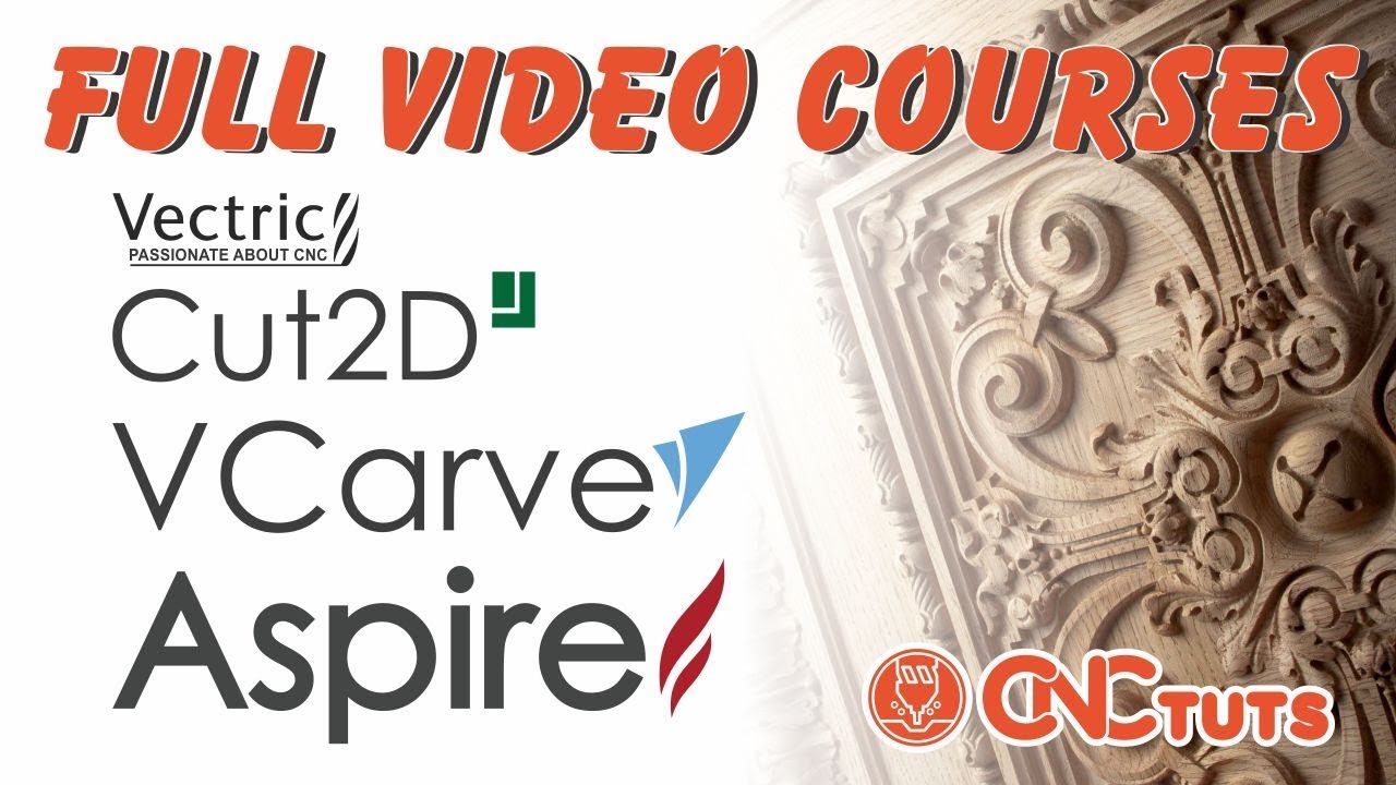 Full video course about Vectric Cut2d, Vcarve and Aspire for new beginners