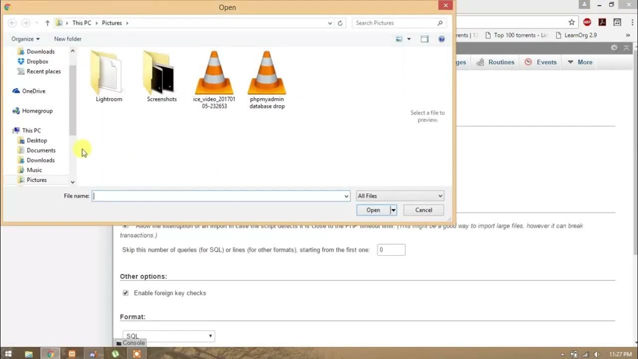 How to import MySQL databases and tables using phpMyAdmin - YouTube