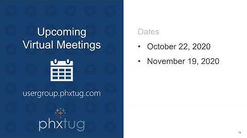 Phoenix + Tucson Tableau User Group - 17 September 2020