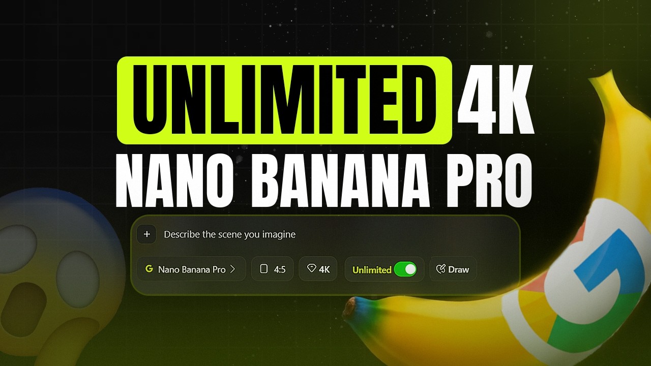 Nano Banana Pro Is Wild! — Unlimited 4K Image Generation Just Dropped ...