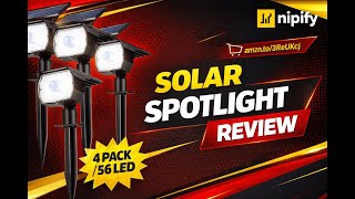 Review - nipify Solar Lights Outdoor Waterproof, Motion Sensor Spot Lights- 4 Pack/56 LED