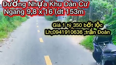Chủ gửi bán lô Đất Mặt Tiền Đường Nhựa 8m Khu vực dân cư cư ,Đường Nhựa thông thoáng