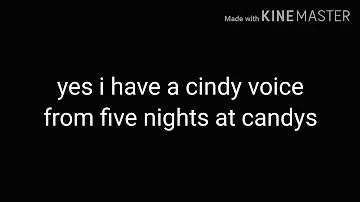 My Cindy voice