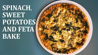 Spinach, sweet potatoes and feta bake - NO CRUST