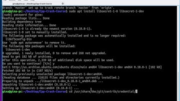 How to save your Github username in password in Linux using Libsecret