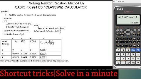 Newton Raphson method using calculator|shortcut tricks