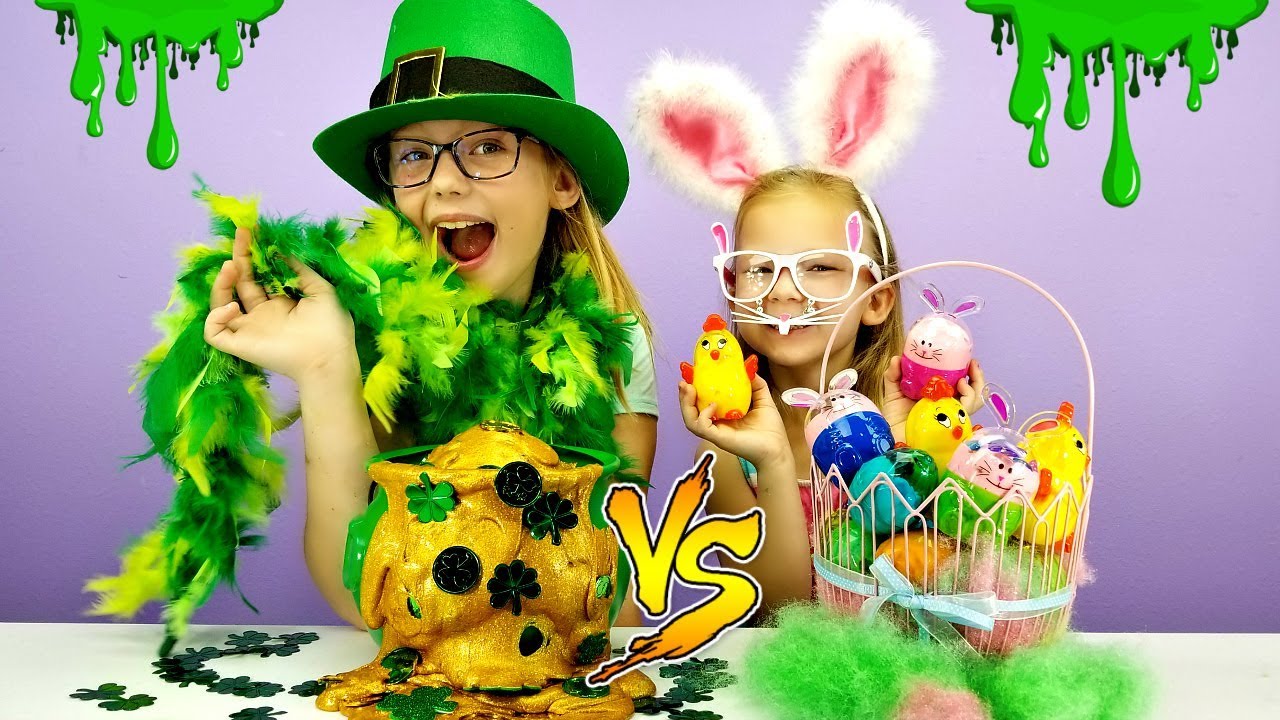 EASTER Slime vs St. PATRICK'S DAY Slime Challenge!!! - YouTube