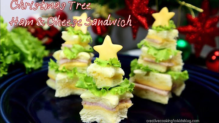 Christmas Tree Ham & Cheese Sandwich 🎄แซนด์วิชต้นคริสต์มาส