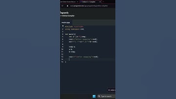 Swap two integer numbers || swapping in c++