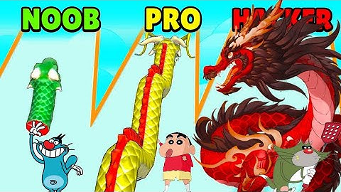 NOOB vs PRO vs HACKER in Dragon evolution||oggy and jack voice||oggy game