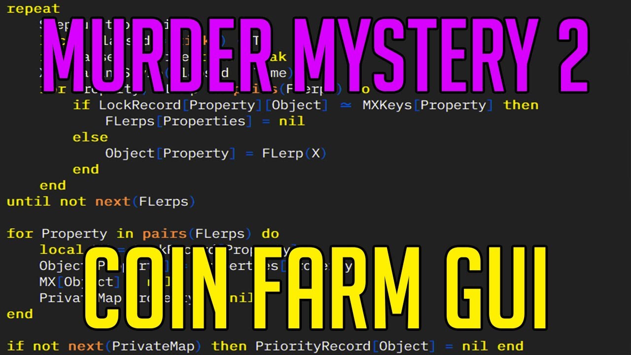 Murder Mystery 2 Hack Script Auto Farm Gui With Lots Of Features Youtube - murder mystery x hack glitch coins roblox youtube