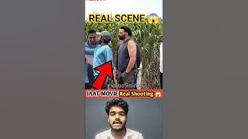 JAAT MOVIE REAL SHOOTING SCENE 😱#jaatstatus #bts #jaatmovie #jaat #sunnydeoldailog #themesong