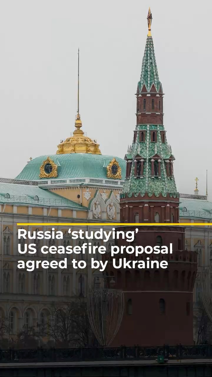 Russia ‘studying’ US ceasefire proposal agreed to by Ukraine | AJ #shorts
