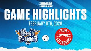 OHL Highlights: Flint Firebirds @ Soo Greyhounds Feb. 6, 2026