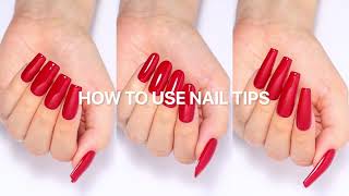 How To Apply Nails Tips Using Dip Powder 💅✨ | NAILBOO