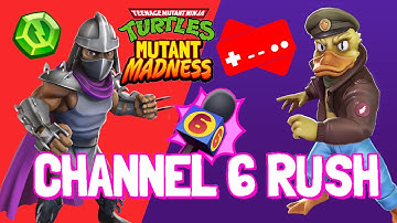 CHANNEL 6 RUSH CLIMB w/SHREDDER TMNT mutant madness RIP ACE DUCK