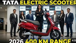 Электрический скутер Tata 2026 года с запасом хода 400 км – представлен будущий электроскутер!