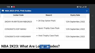 Nba 2K23 Locker Codes still working till September 12th