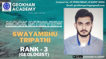 Swaymbhu Tripathi | AIR03| Geologist| Combined Geoscientist Exam 2023 | GSI Results | Mock Interview