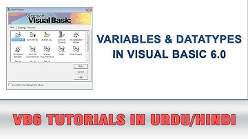 VB6 Tutorial In Urdu - Variables and Datatypes in VB6