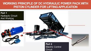 DC Hydraulic Power Pack with Cylinder for Lifting Application : Working Principle #hydrauliccylinder