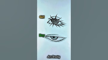 Eye drawing tutorial girl & boy || #drawing #tutorials #eyes #short #howtodraw #sketch