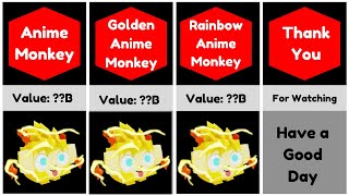 Anime Monkey Value In Pet Simulator X - PSX Value - Pet Sim x Values