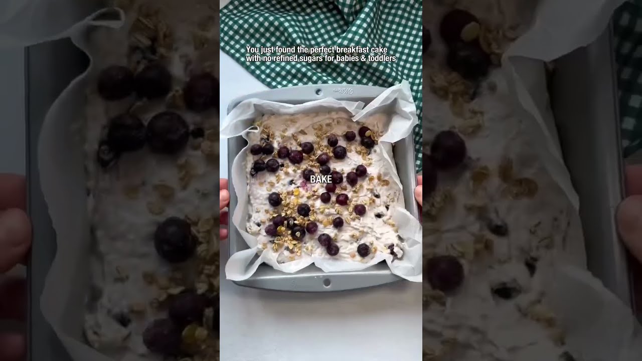 Banana And Blueberry Breakfast Cake Baby Led Weaning Recipe BLW Babyledweaning