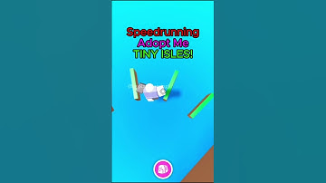 Speedrunning Adopt Me TINY ISLES! | #robloxshorts #speedrun #obby