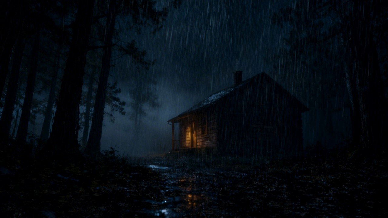 Rain in the Silent Forest 🌲 | Heavy Rain & Gentle Thunder Sounds for Deep Sleep